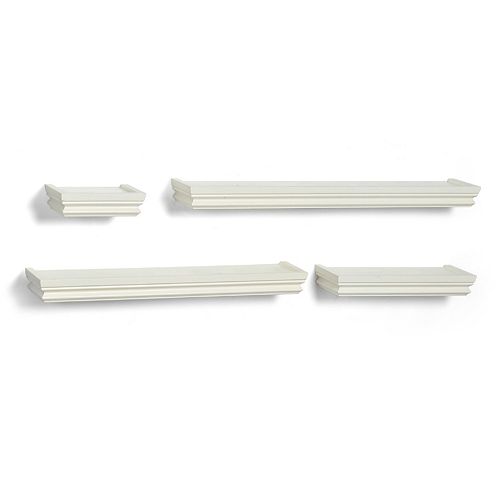 Melannco 4piece Wall Shelves Set