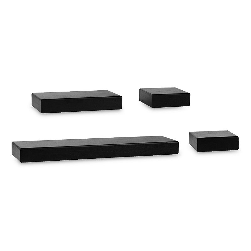 Melannco 4-piece Chunky Wall Ledge Set, Black