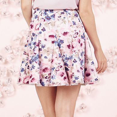 LC Lauren Conrad Runway Collection Floral Scuba Skirt - Women's