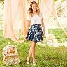 LC Lauren Conrad Runway Collection Floral Scuba Skirt - Women's