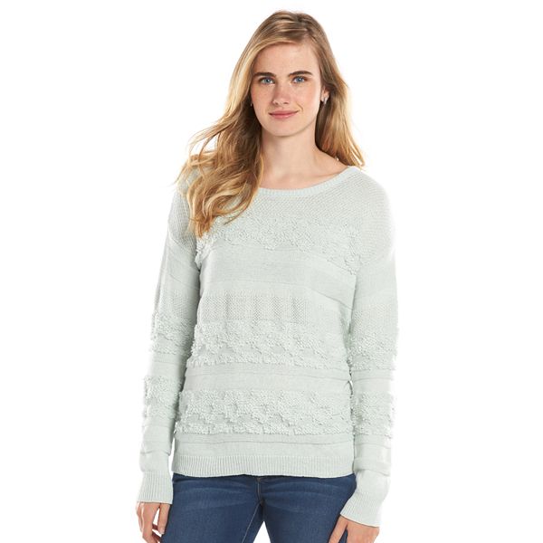 Women's LC Lauren Conrad Textured Drop-Shoulder Crewneck Sweater