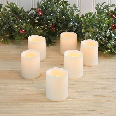 LumaBase 6-piece LED Flameless Mini Pillar Candle Set