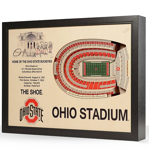 Ohio State Buckeyes StadiumViews 3D Wall Art