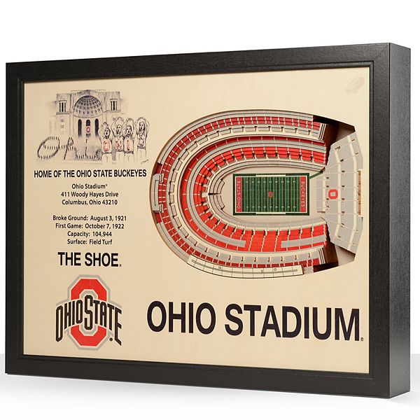 Ohio State Buckeyes Stadiumviews 3d Wall Art - Ohio Stadium Wall Art