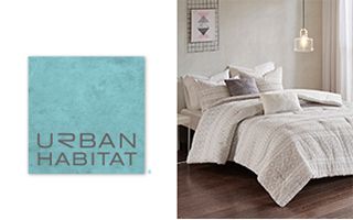3pc Full/Queen Hailey Cotton Gauze Waffle Weave Duvet Cover Set Gray -  Urban Habitat