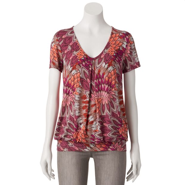 Banded bottom hot sale tops kohls