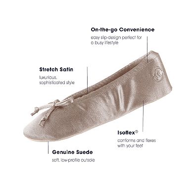 isotoner Satin Women's Ballerina Slippers