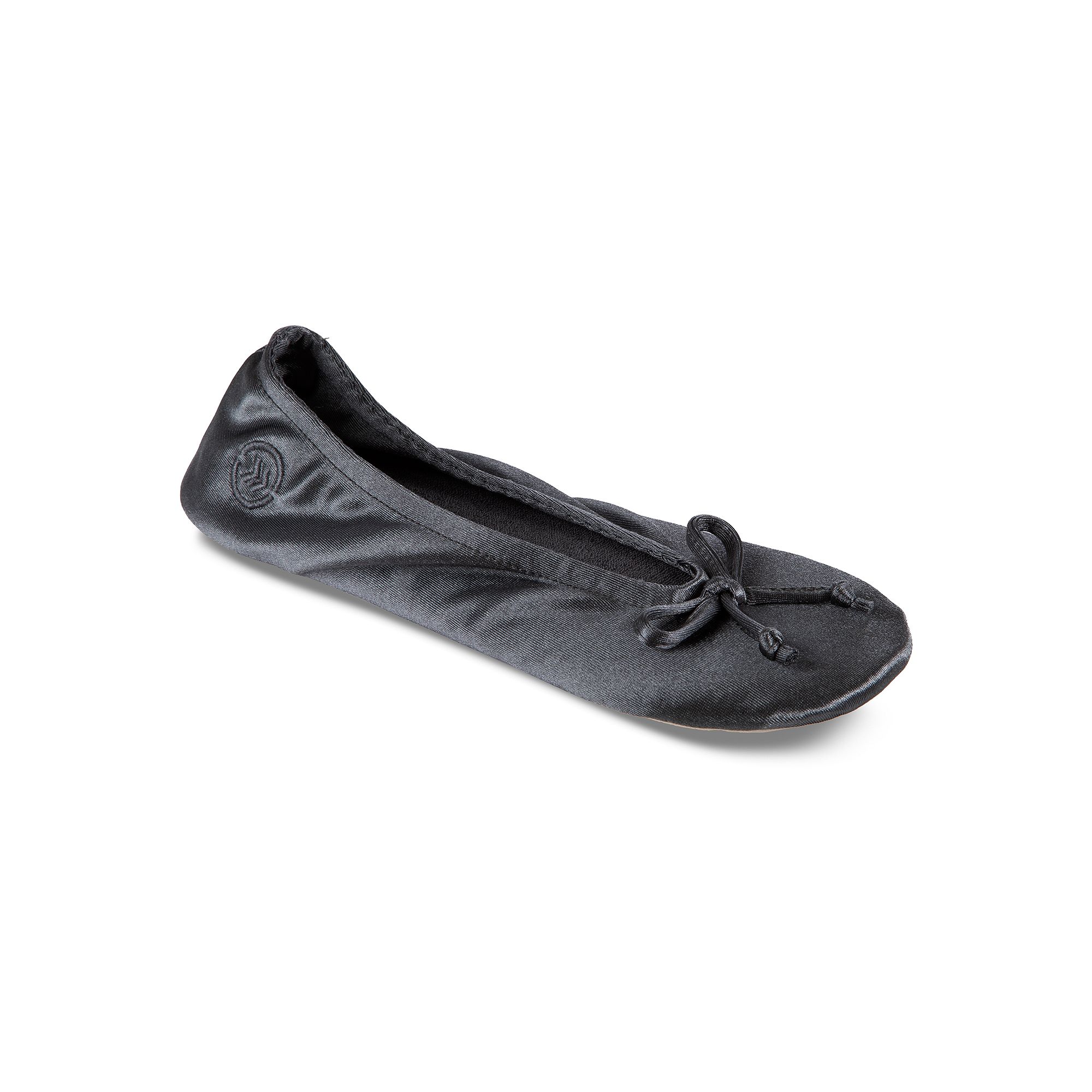 isotoner Satin Womens Ballerina Slippers, Size: Small, Mineral