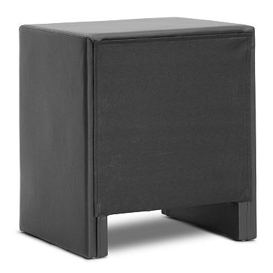 Baxton Studio Frey Upholstered Modern Nightstand