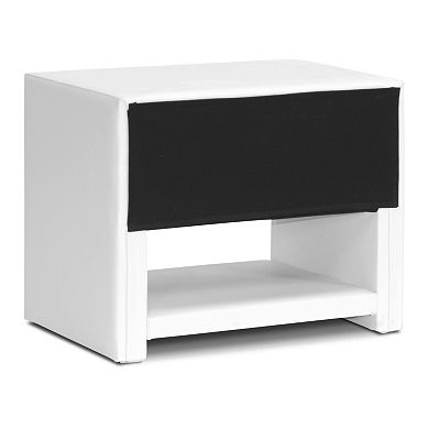 Baxton Studio Massey Upholstered Modern Nightstand