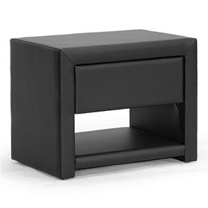 Baxton Studio Massey Upholstered Modern Nightstand