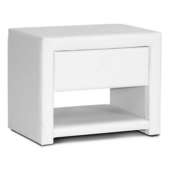 Baxton Studio Massey Upholstered Modern Nightstand