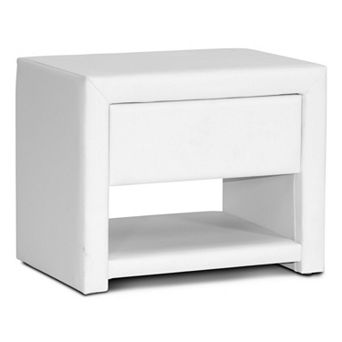 Baxton Studio Massey Upholstered Modern Nightstand