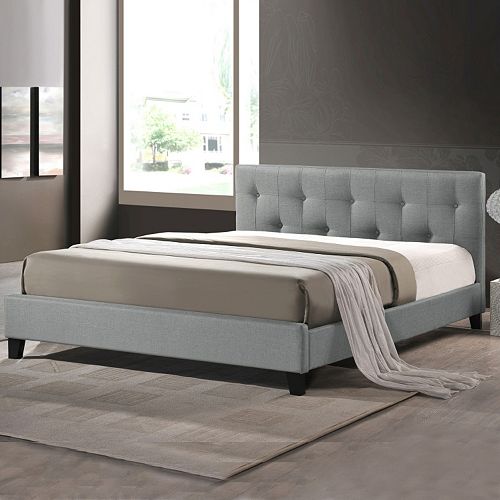 Baxton Studio Upholstered Headboard Modern Bed
