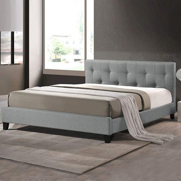 Baxton Studio Annette Upholstered Headboard Modern Bed