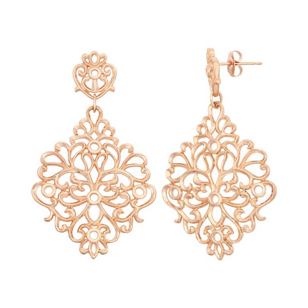 Rose gold shop earrings kohls