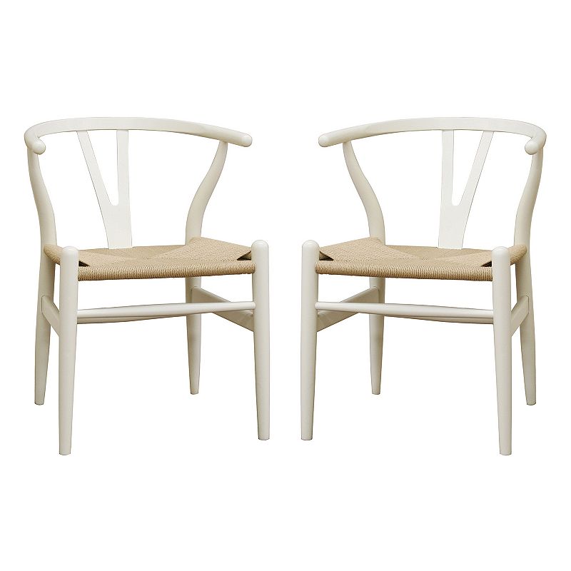 Baxton Studio Wishbone Chair, White