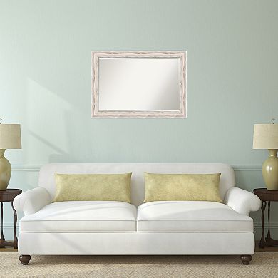 Alexandria Whitewash Distressed Wood Wall Mirror