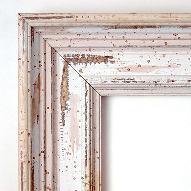 Alexandria Whitewash Distressed Wood Wall Mirror