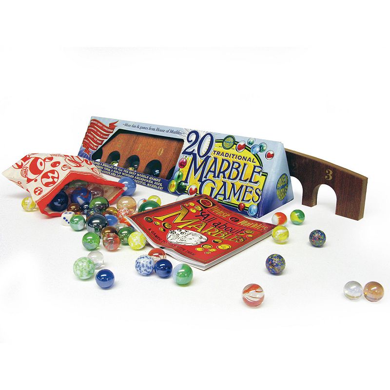 Traditional Marble Games Pack by House of Marbles, Multicolor