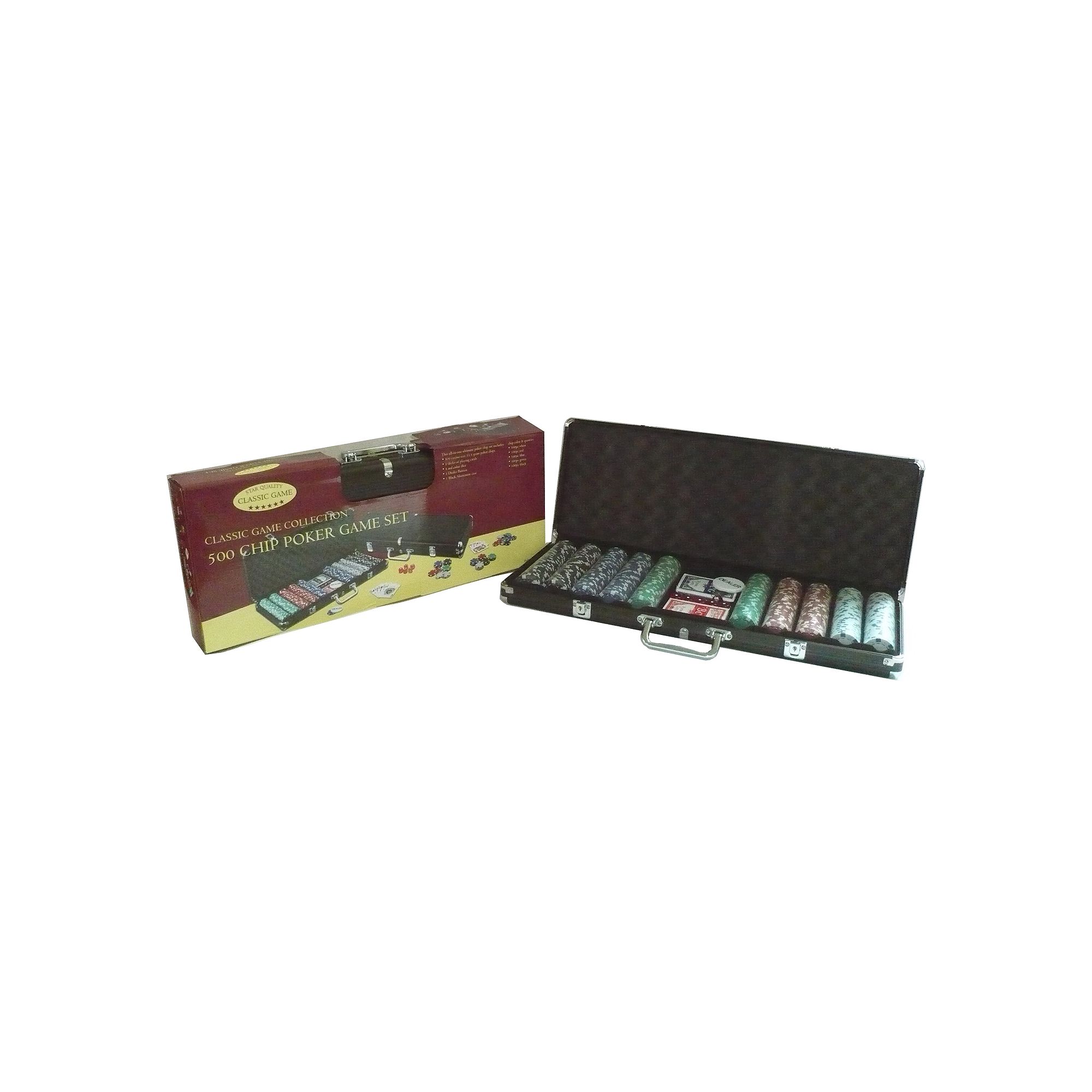 500 Chip Poker Game Set by John N. Hansen Co., Multicolor