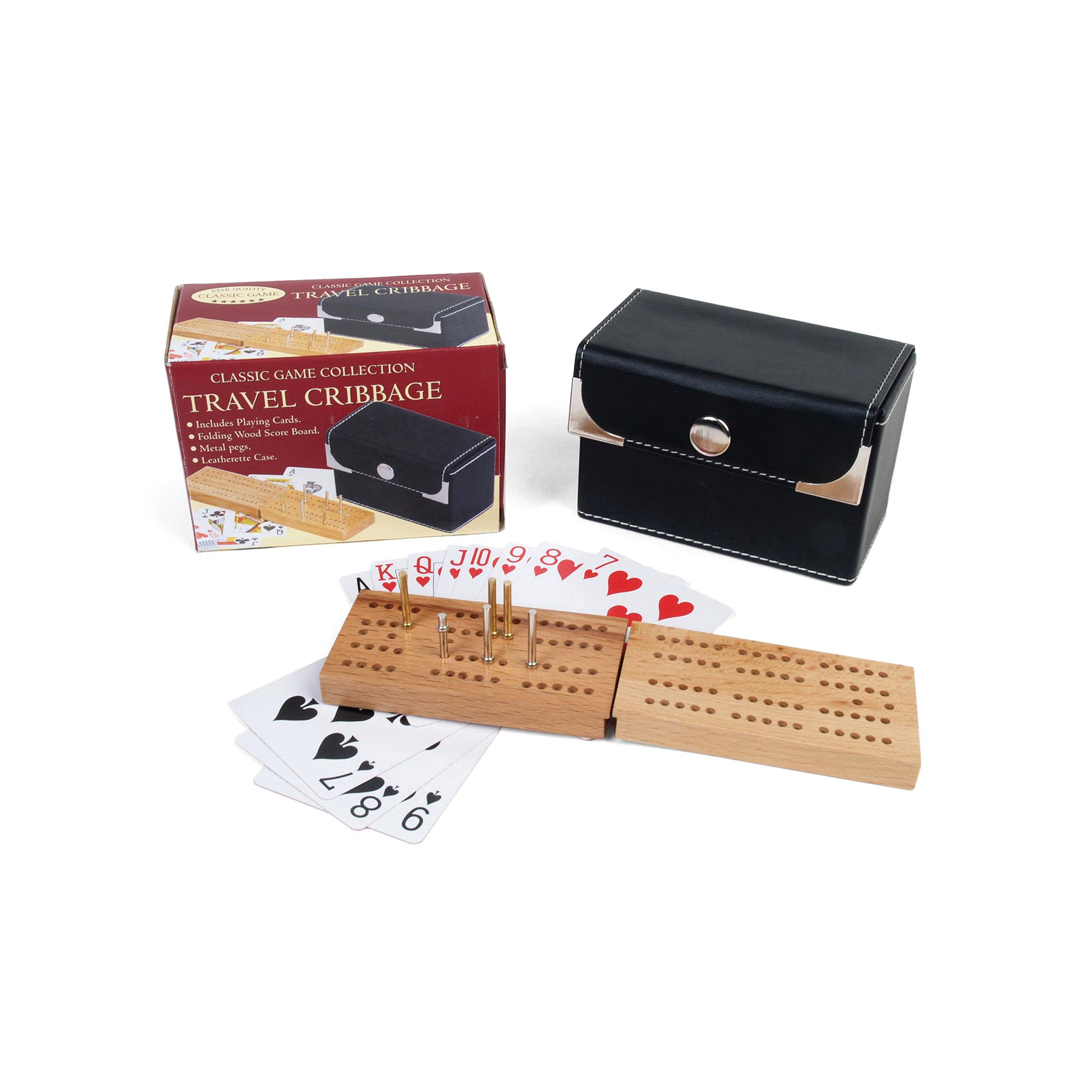 Travel Cribbage Game by John N. Hansen Co., Multicolor