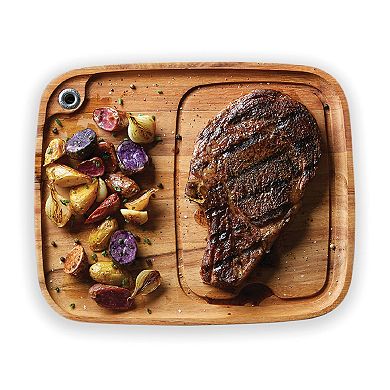 Ironwood Gourmet 11-in. Acacia Wood Steak Barbecue Plate