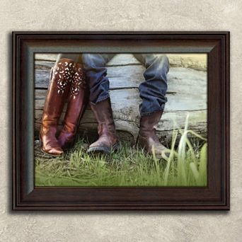 ''Boots Love'' Framed Wall Art
