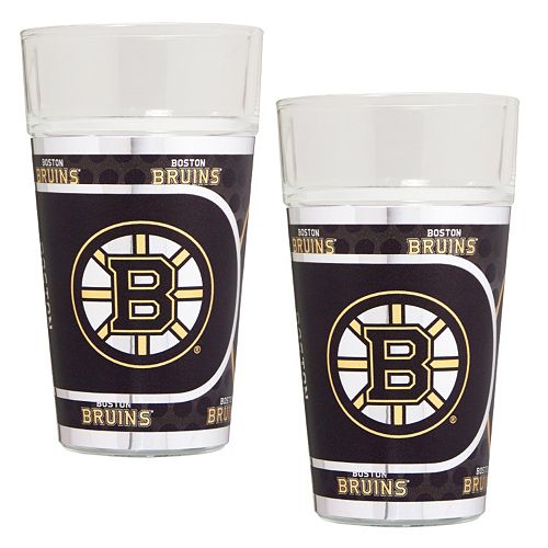 Boston Bruins 2Piece Pint Glass Set