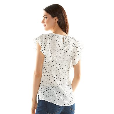 ELLE™ Pleated Chiffon Top - Women's