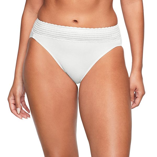 Warner's No Pinching No Problems Lace Hi-cut Brief Underwear 5109 In Summer  Berry