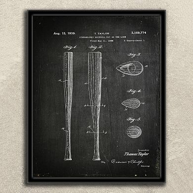 ''Baseball'' 3-piece Framed Wall Art Set