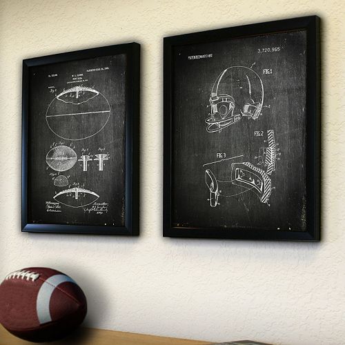 ''Football'' 2piece Framed Wall Art Set