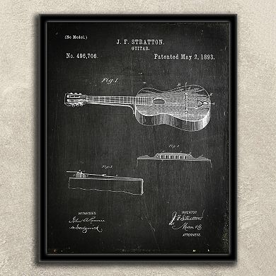 ''Guitar'' 2-piece Framed Wall Art Set
