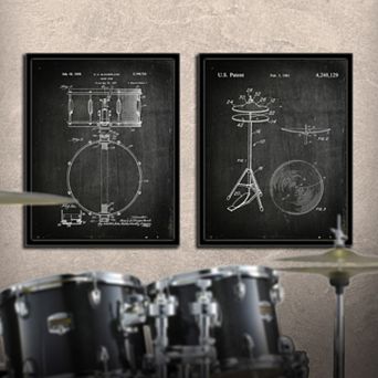 ''Drums'' 2 pc Wall Art Set