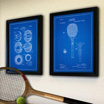 ''Tennis'' 2 pc Framed Wall Art