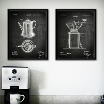 ''Coffee'' 2 pc Wall Art Set