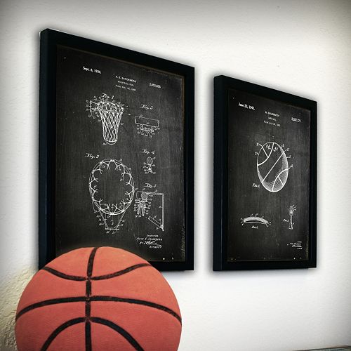 ”Basketball” 2-piece Framed Wall Art Set