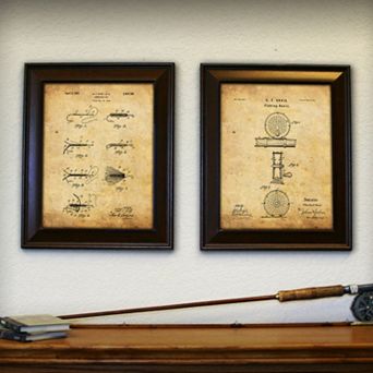 ''Fly Fishing'' 2 pc Framed Wall Art Set