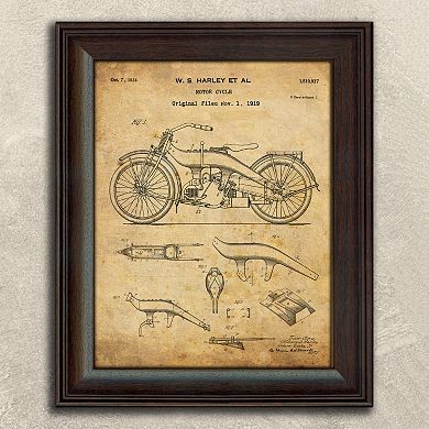 ''Motorcycle Bikers'' 2-piece Wall Art Set