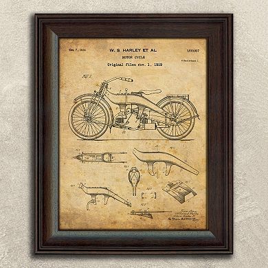 ''Motorcycle Bikers'' 2-piece Wall Art Set