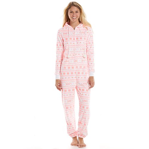 Juniors' SO® Pajamas: Plush One-Piece Pajamas