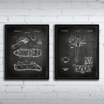 ''Ballerina, Dancer'' 2 pc Framed Wall Art Set