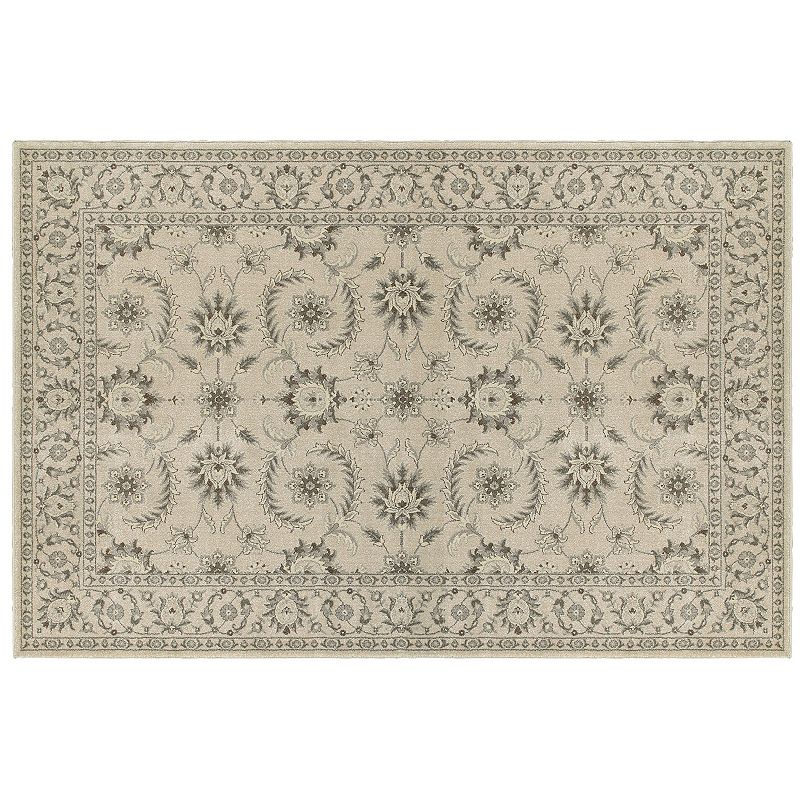StyleHaven Chesapeake Ornate Floral Rug, Lt Beige, 6.5X9.5 Ft