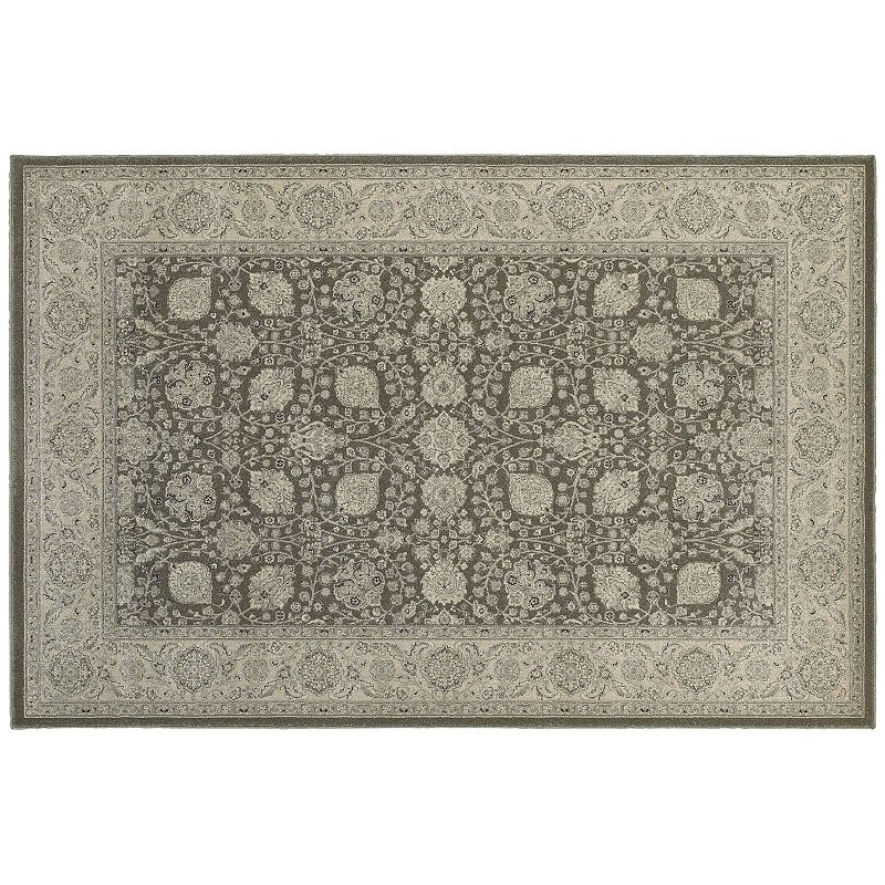 StyleHaven Chesapeake Floral Panel Rug, Brown, 5X7.5 Ft