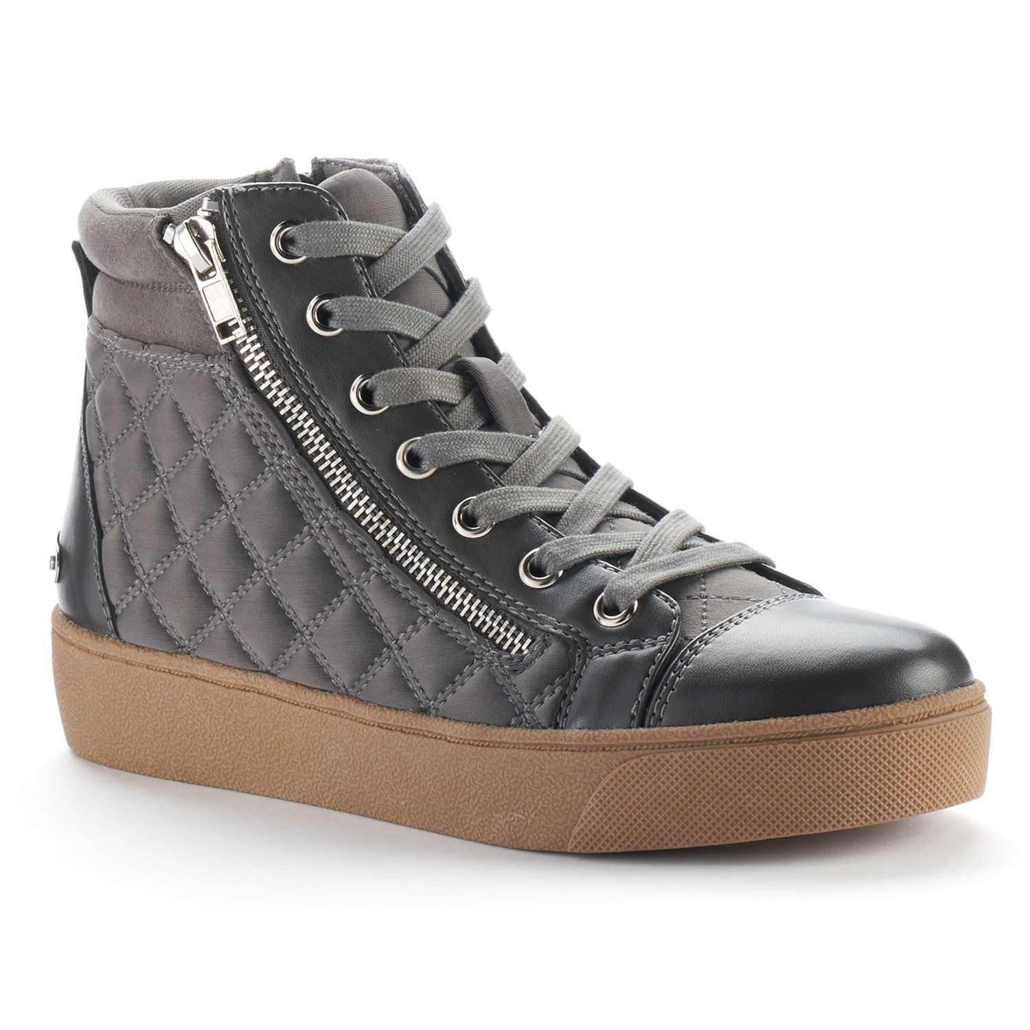 quilted high top sneakers