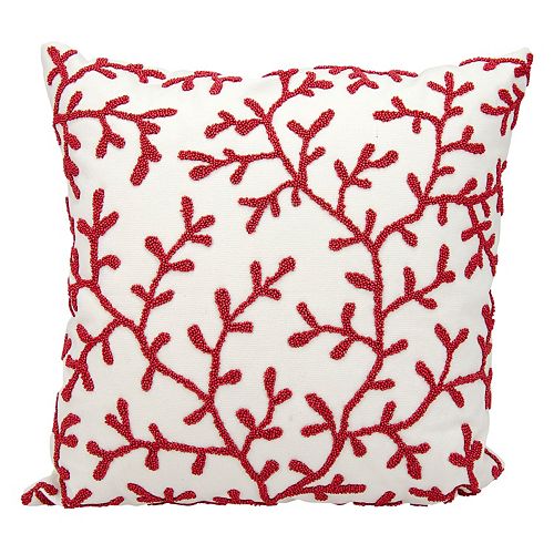 Mina Victory Beaded Coral Outdoor Throw Pillow
