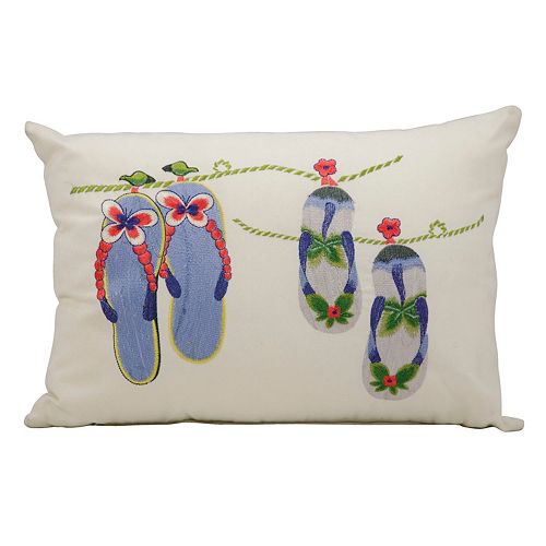 Mina Victory Flip Flops Outdoor Throw Pillow