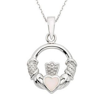 Nautica Rocks Lab-Created Opal Sterling Silver Claddagh Pendant Necklace