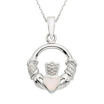 Nautica Rocks Lab-Created Opal Sterling Silver Claddagh Pendant Necklace